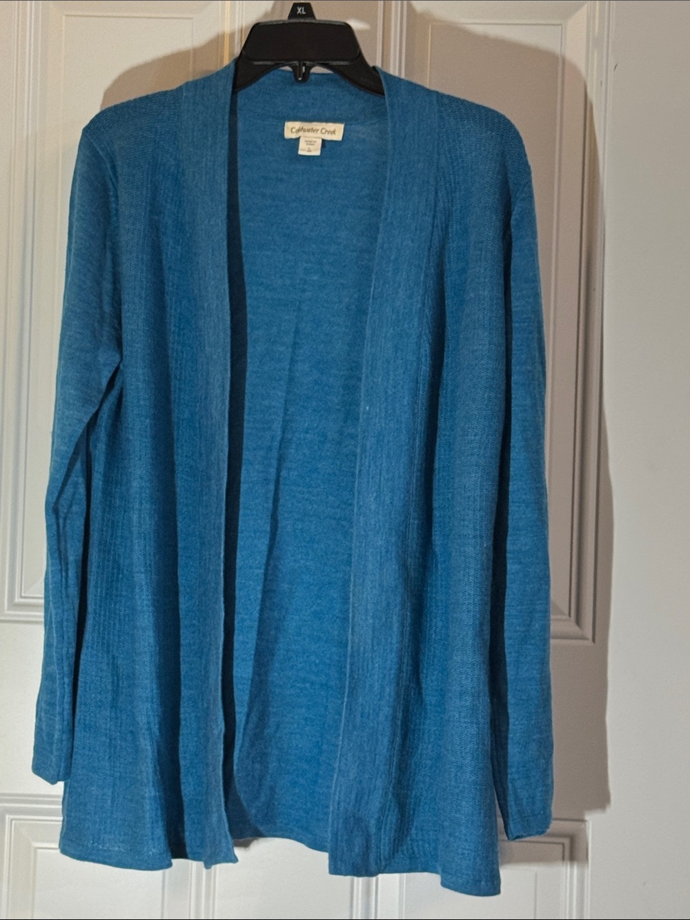 Coldwater Creek Open-Front Cardigan Sweater in Teal